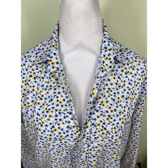 Frank & Eileen Blue and Yellow Button Down Shirt - Picture 2 of 13